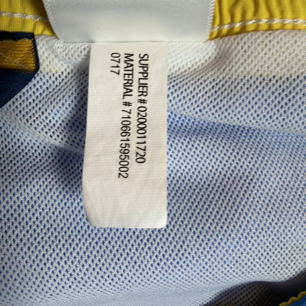 Polo Ralph Lauren Swim Trunks Men's Large Blue Yellow Pony Lined Board Shorts - Picture 9 of 15
